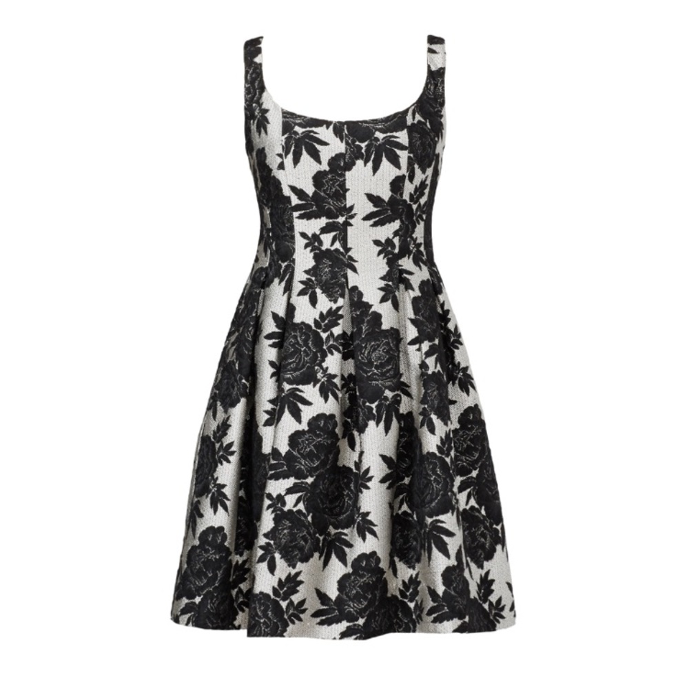NWOT Jacquard Silver Black Gray Dress